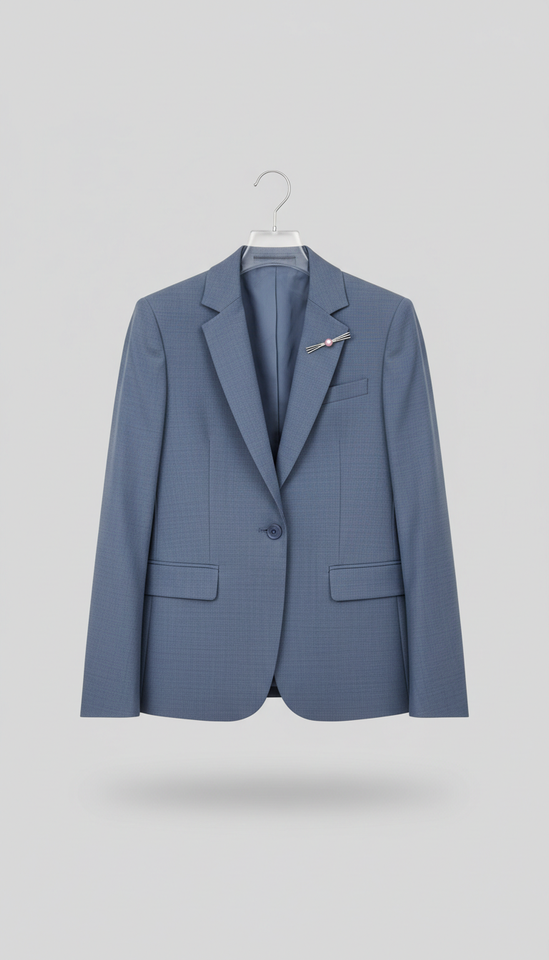 Blazer urbano alfaiatado azul ardósia